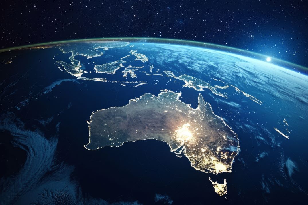 View of Australia from space